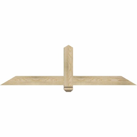 Ekena Millwork Eugene Rough Sawn Timber Gable Bracket, Douglas Fir, 60"W x 17"H x 4"D x 4"F, 7/12 Pitch GBW060X17X0404EUG00RDF